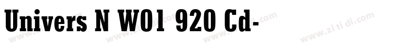 Univers N W01 920 Cd字体转换